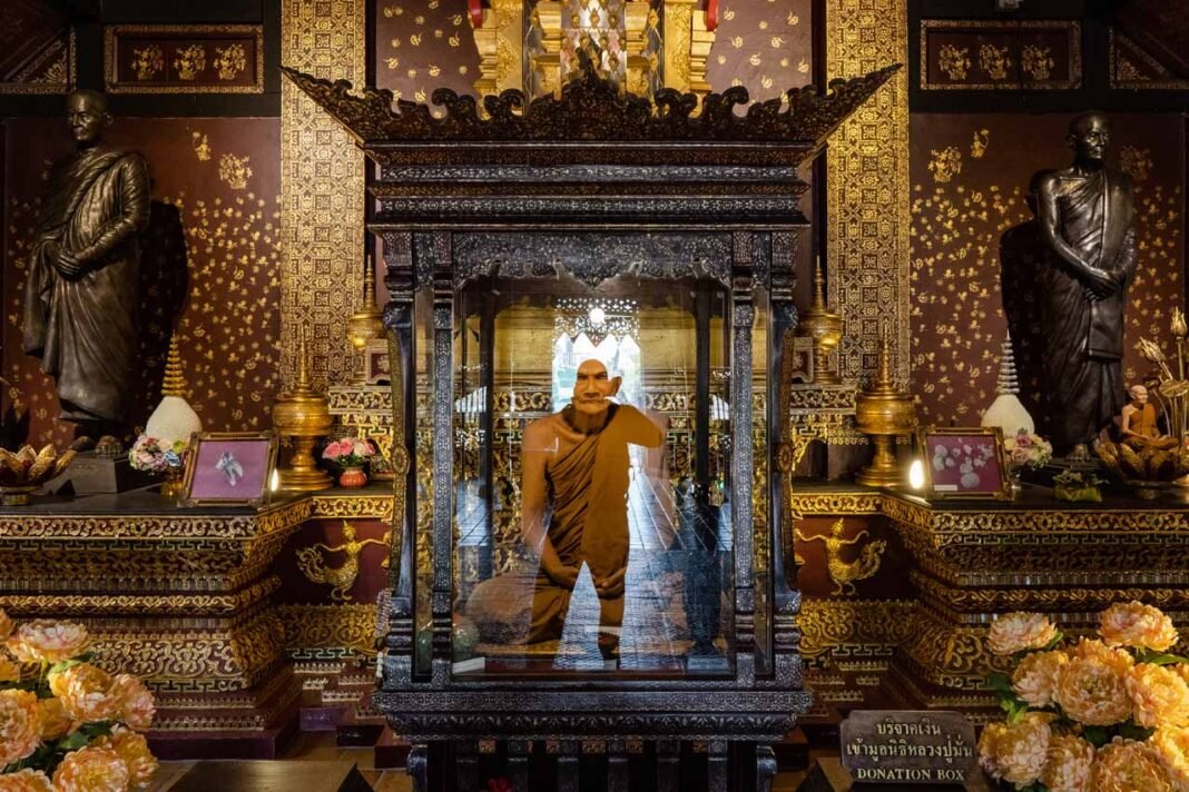 Sleeping Monk in Chedi Luang